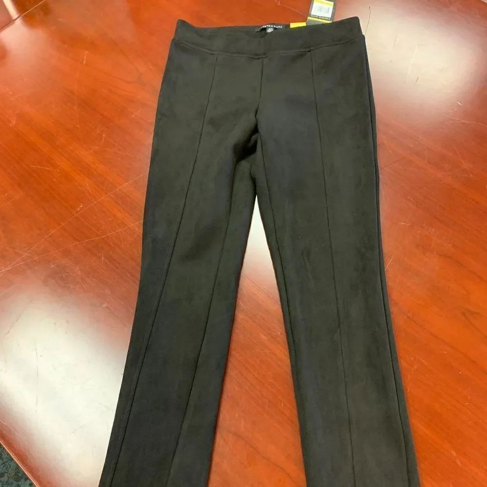Andrew Marc Black Faux Suede Leggings S NWT